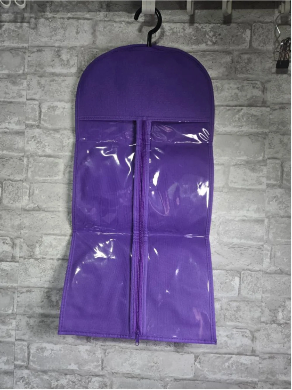 Purple Bags with Black Hangers One Size